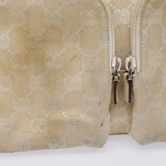 GUCCI GG Canvas Hand Bag Beige Silver 002 1080 Auth fm3872 - Picture 3 of 15